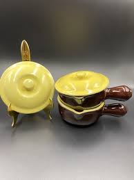 2 Vintage Hall French Onion Soup/Chilli Bowls W Lids ...