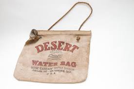 Antique Canteen Desert Water Bag Vintage Canvas Burlap Sack ...