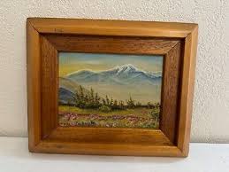 Vtg Mid Century CA Artist J.A. Vaughn Signed Oil Painting San Gorgonio Mountain | eBay