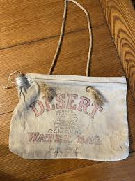 VTG Desert Brand Water Bag Camping Los Angeles California Flax Duck Scotland USA | eBay