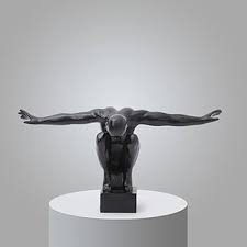 Amazon.com: Black Resin Flyer Body Art Tabletop Figurine ...