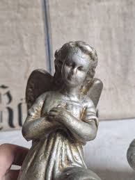 2 Angel Figures Home Decoration Statue Shabby Vintage ...