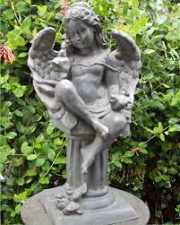 Nature Angel with Birds Sculpture - Garden Decor - HenFeathers