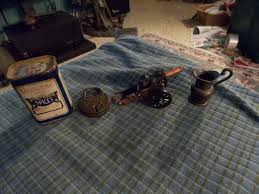 Vtg MINIATURE BRASS PITCHER Eagle Padlock CANNON PENCIL ...