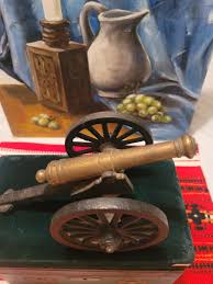 Brass and Cast Iron Cannon - Moving Wheels - Adjustable ...