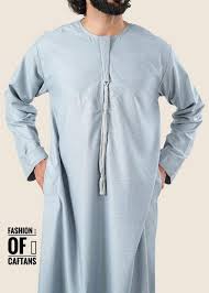 Handmade Linen Touch Thobe: Emarati Omani Style, Light Grey ...