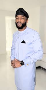 Dupsie's Afolabi Blue African Dashiki Senator Suit with ...