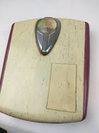 Vintage 1950's Borg Art Deco Bubble Glass Bathroom Scale Works VTG | eBay