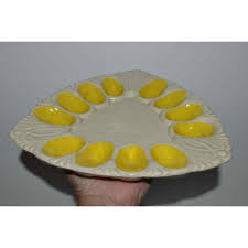 Vintage Deviled Egg Dish,Ceramic Hard Boiled Egg Tray Hors d'ouvre Serving Plate | eBay