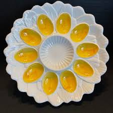 Vintage Handmade Egg Platter - Etsy