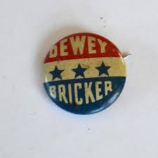 Vintage Dewey Bricker President Candidate Campaign Vote Voting Pin Pinback Button - Etsy Israel