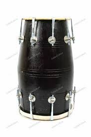 High Quality Folk Musical Instrument Black Wooden Dholak ...