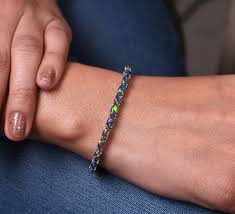 Amazing Black Opal Tennis Bracelet, 14K Gold Plated, Fire Opal Bracelet, Bridal Jewelry Beautiful Unique Bracelet, Gift for Birthday Wedding - Etsy