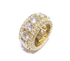 Unisex 14k Yellow Gold 7.72ct White Diamond Round Prong Set ...