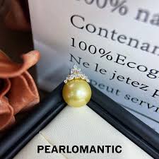 Fine Jewelry] 18k Gold South Sea Golden Pearl Snow Queen ...