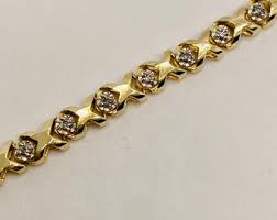 Stunning Vintage 14K Yellow Gold Diamond Bracelet - Etsy