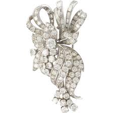 1950s French 7.5 Carats Baguette and Brilliant Cut Diamonds ...