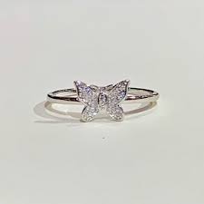 Silver Dainty Butterfly Ring 👑 -925 Sterling... | Depop