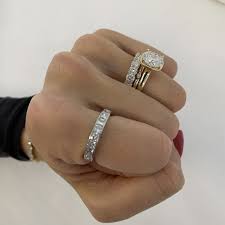 3.32 carat Cushion Cut Lab Diamond Bezel Ring | Lauren B Jewelry