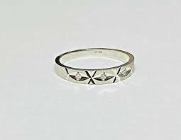 Vintage NOS 1960's 18 Karat White Gold Genuine Diamond ...