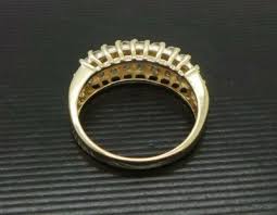 STUNNING 14K YG LADIES DIAMOND CLUSTER BAND RING .80 tcw SZ 7.25 G118004-1 4.09g | eBay