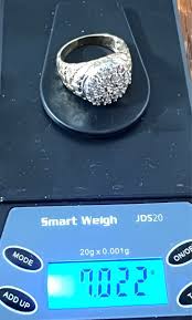 Men's 10K Yellow Gold Nugget 1.0CT Diamond Cluster Ring Size 9 | eBay