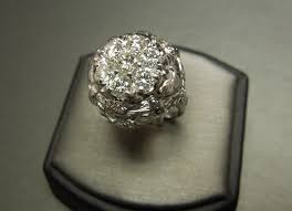 Antique Filigree Diamond Ring 2.40TCW 14K 18K C1910