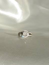 18K Solid White Gold Natural Baguette & Round Diamond ...