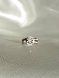 18K White Gold Natural Baguette & Round Diamond Flower ...