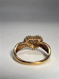 Diamond Heart Ring 83 Diamonds .450 Carat T.W. 10K Yellow ...