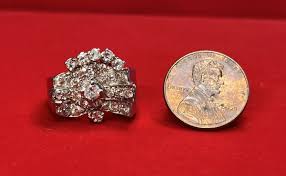 1970s Fine Platinum Over 1.5CT in Diamonds Retro Ring Size 6 | eBay