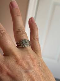 Buy Crystal CLUSTER Cocktail Ring-silver Band Ring-woman Ring Size 7-vintage Jewelry Online in India - Etsy