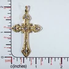 Wonderful One of A Kind French Victorian Belle Epoque Gothic Revival 18K Gold Diamonds Platinum Notre Dame Trinity Cross Crucifix Pendant - Etsy