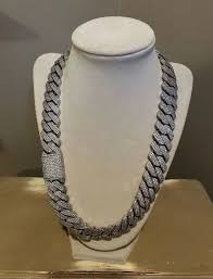 14mm x 21" Miami LINK Cuban Real Moissanite Men's Chain ...