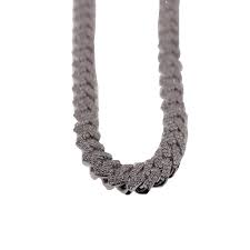 10k White Gold 22.75ct Diamonds Cuban Link Chain - King ...