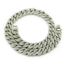 Mens Full Diamond Bling Cuban Link Chain Necklace ...