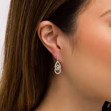 You Me Us 1 CT. T.W. Diamond Interlocking Teardrops Earrings ...