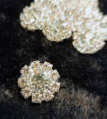 Metal Jewel Flower Buttons 15mm 5pcs With White Strass Shirt ...