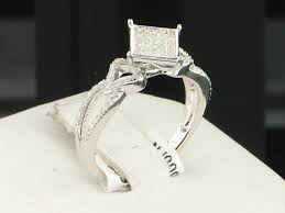 925 Sterling Silver Round Diamond Fashion Cocktail Ring 0.20 ...