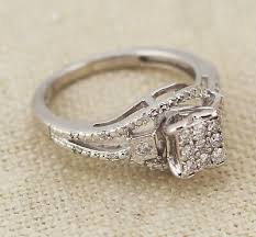 10k White Gold 0.25ct Diamond Engagement Ring Size 4.75 | eBay