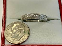 14K WHITE GOLD ESTATE DIAMOND FEMALES WEDDING RING WXXX | eBay