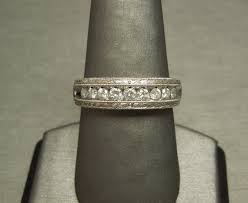 Unisex / Men's Vintage Estate C1980 Art Deco Platinum Etched ...