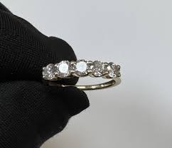 Diamond Yellow Gold Band Ring 7.5 Ring Fine Rings for sale ...