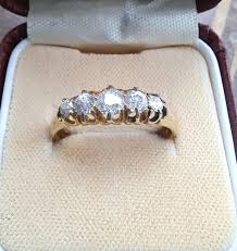Antique 18ct Gold Old Cut Diamond Eternity Ring - Etsy