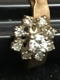14K yellow Gold Flower Diamond ring | eBay