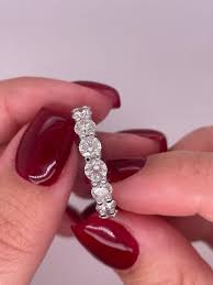 5.50 Carat Round Cut Diamond Eternity Ring - 14k Gold ...