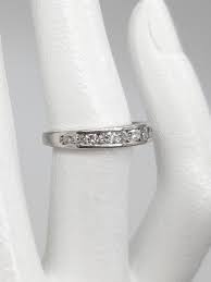 Estate $1800 .75ct Si1 H Diamond Platinum Wedding Band Ring | eBay