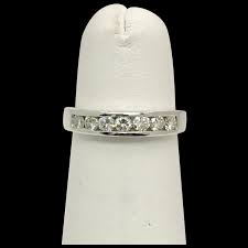 Vintage Platinum Diamond Wedding Band Ring. For Sale at Ruby Lane