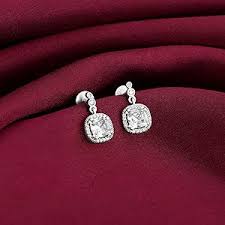 GIVA 925 Silver Zircon Halo Earrings | Drops to Gift Women ...