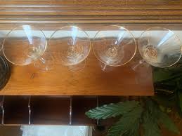 Vintage Cocktail/champagne Glasses, Four Cocktail Glasses ...